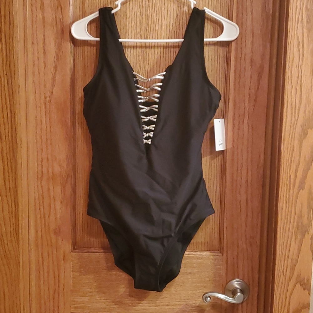 NWT Black Womens swimsuit My Swim Body size 12/M